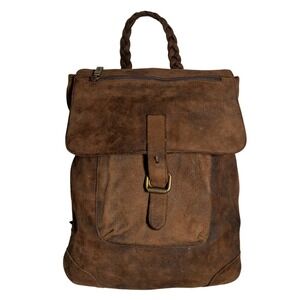 Vintage Hobo International Backpack Brown Leather Travel Bag Bohemian Boho